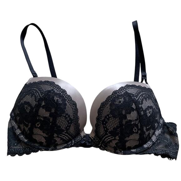 Black & Taupe Victoria's Secret Bombshell Bra 32B - Picture 1 of 8